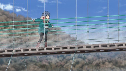 Mountain suspension bridge